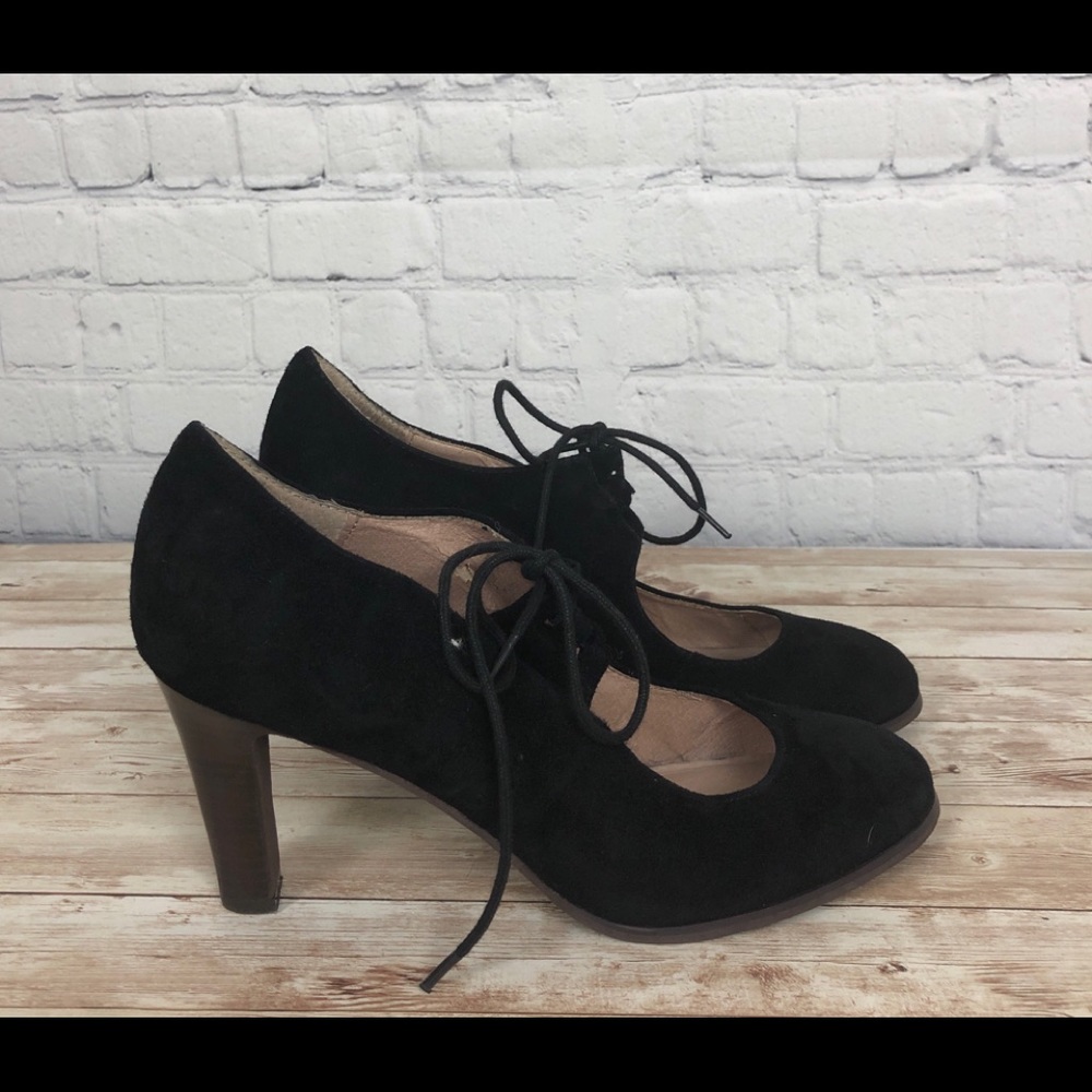 Black Lace up Heels